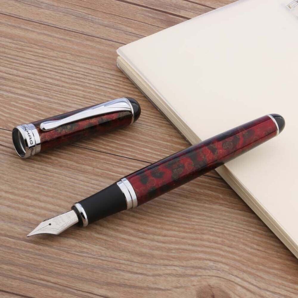 High quality jinhao X750 red Ice flower calligraphy ink pen office Fountain Pen 