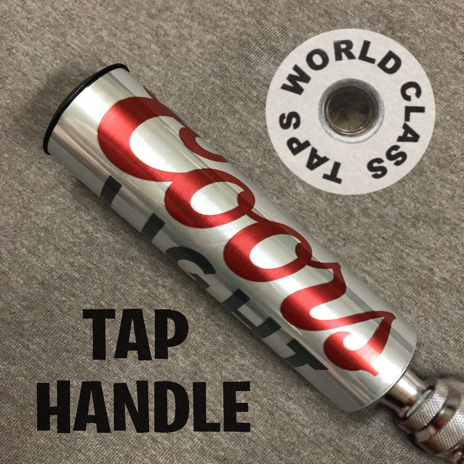 NICE short COORS LIGHT beer TAP HANDLE marker can TAPPER keg PULL 4.5in stubby