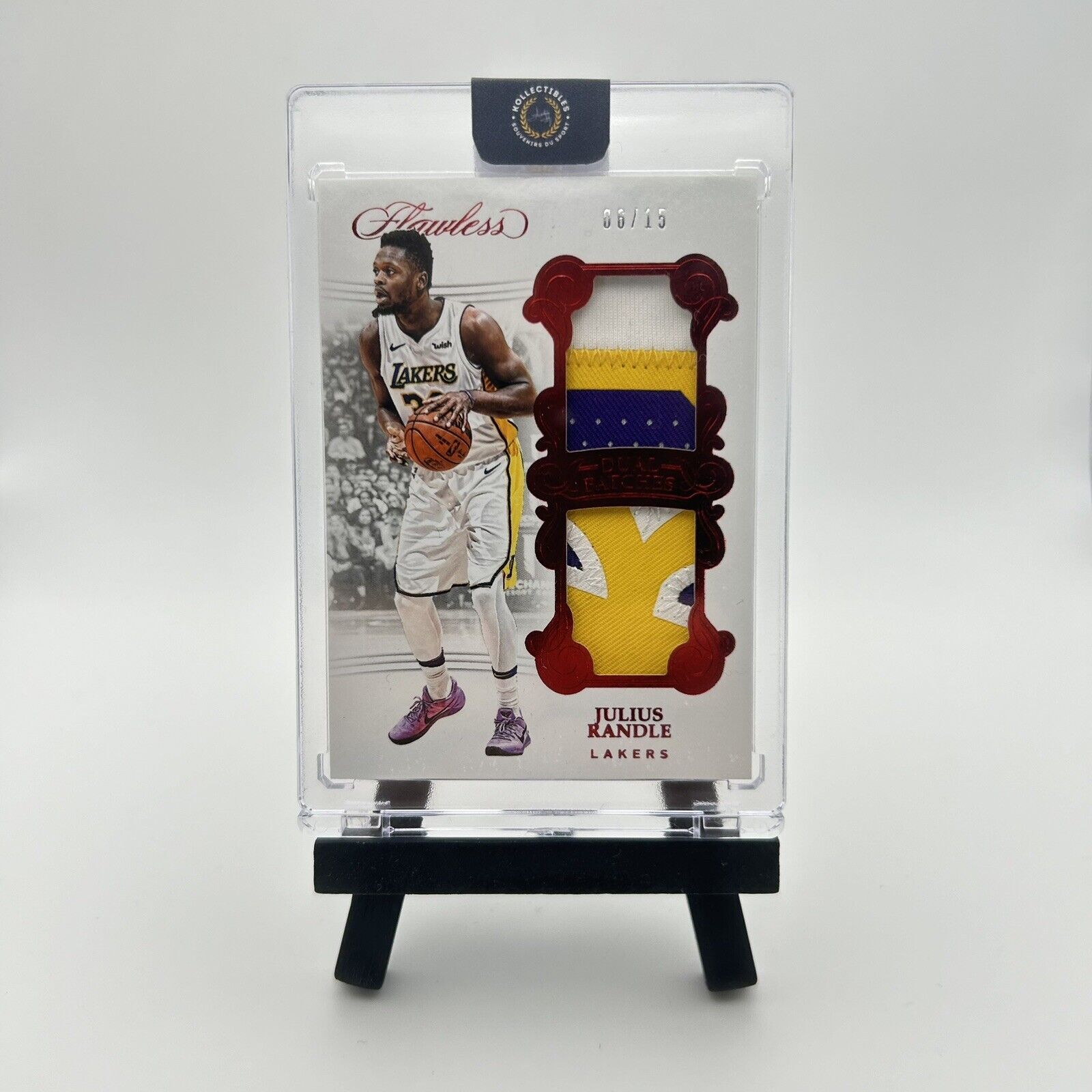 2018 Panini Flawless Julius Randle Los Angeles Lakers 06/15 Double Patch Jersey