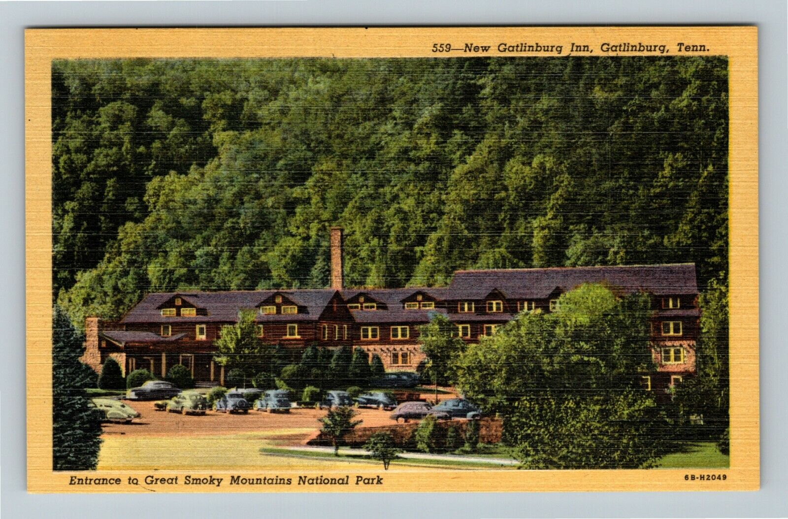 Gatlinburg TN-Tennessee, New Gatlinburg Inn, Exterior, Vintage Postcard