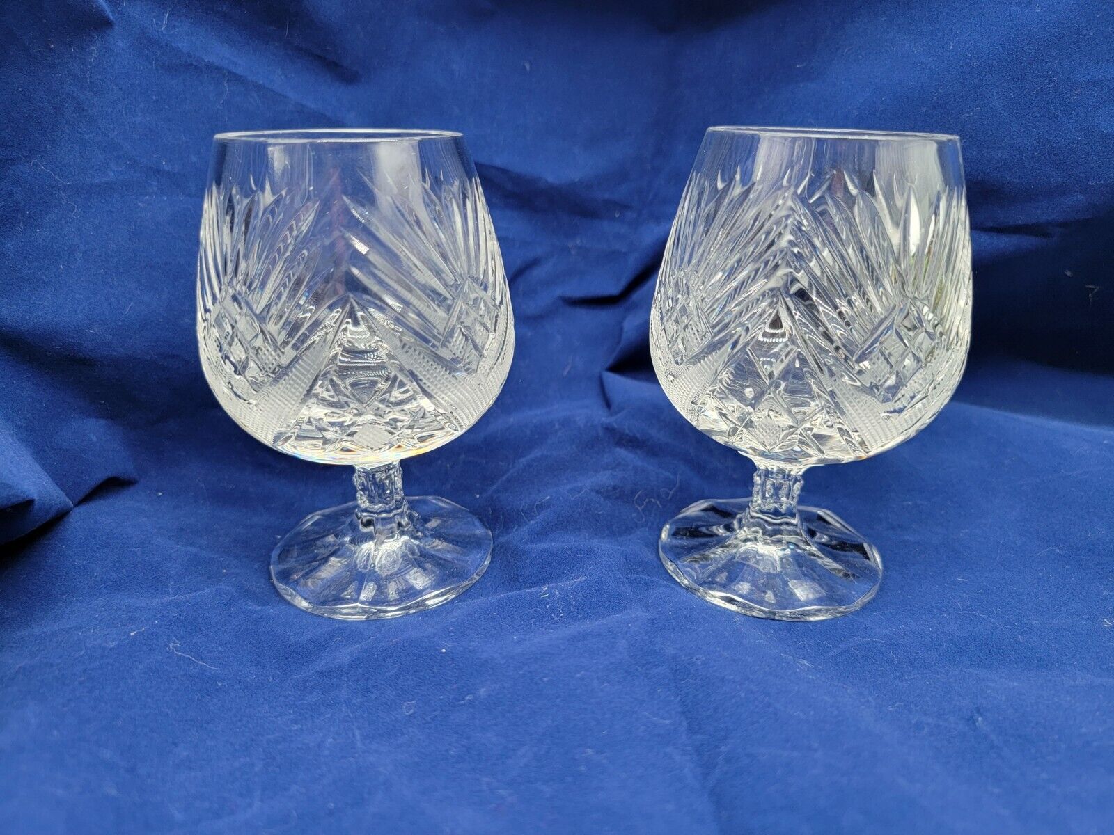 Vintage Bohemia Crystal Brandy Snifters, Cognac Glasses