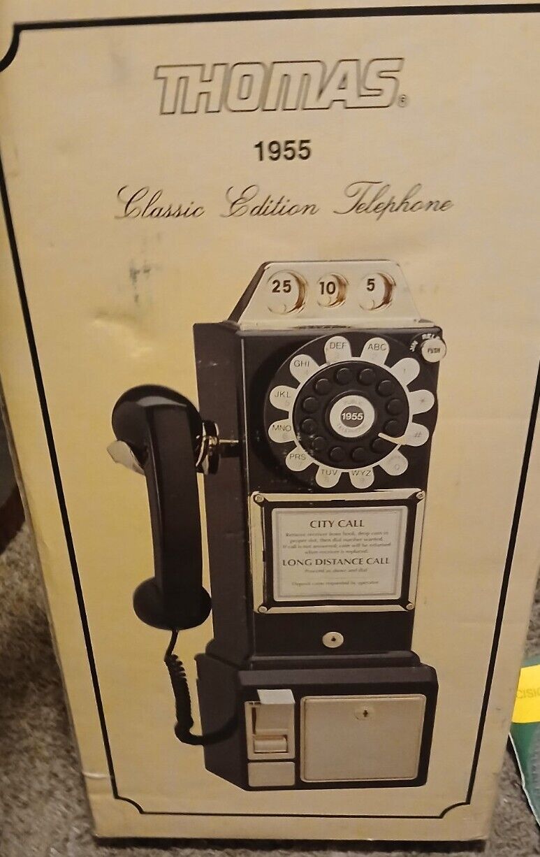 IN BOX-Thomas Collector's Edition Model 195 Hanging Wall Replica Public Phone