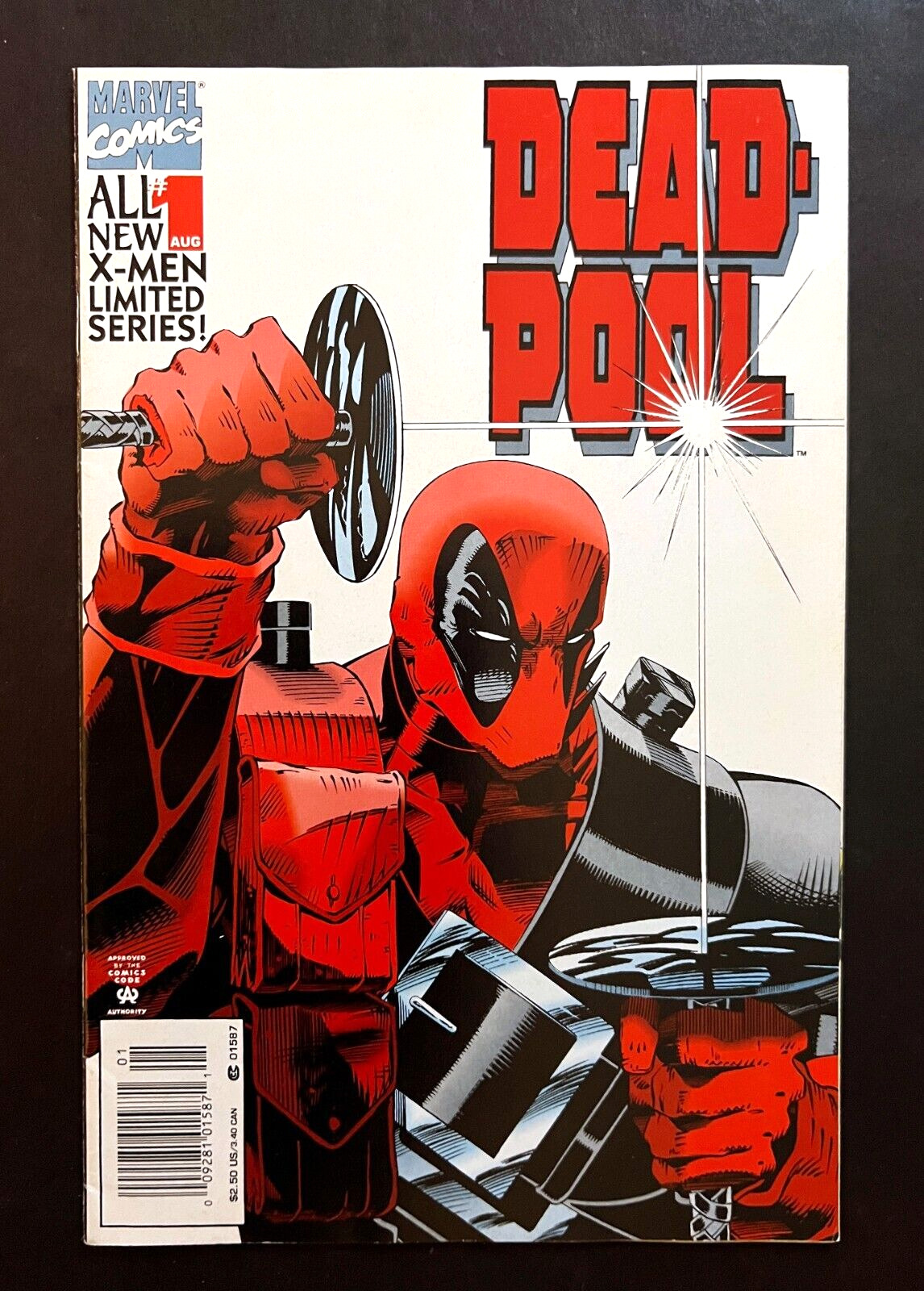 DEADPOOL #1 Newsstand Juggernaut Black Tom Mark Waid, Ian Churchhill Marvel 1994
