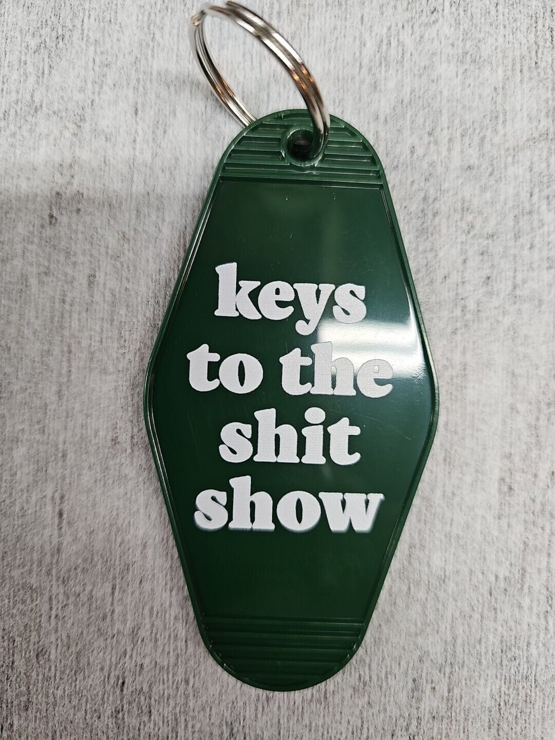 Keys To The Sh** Show Retro Motel Keychain