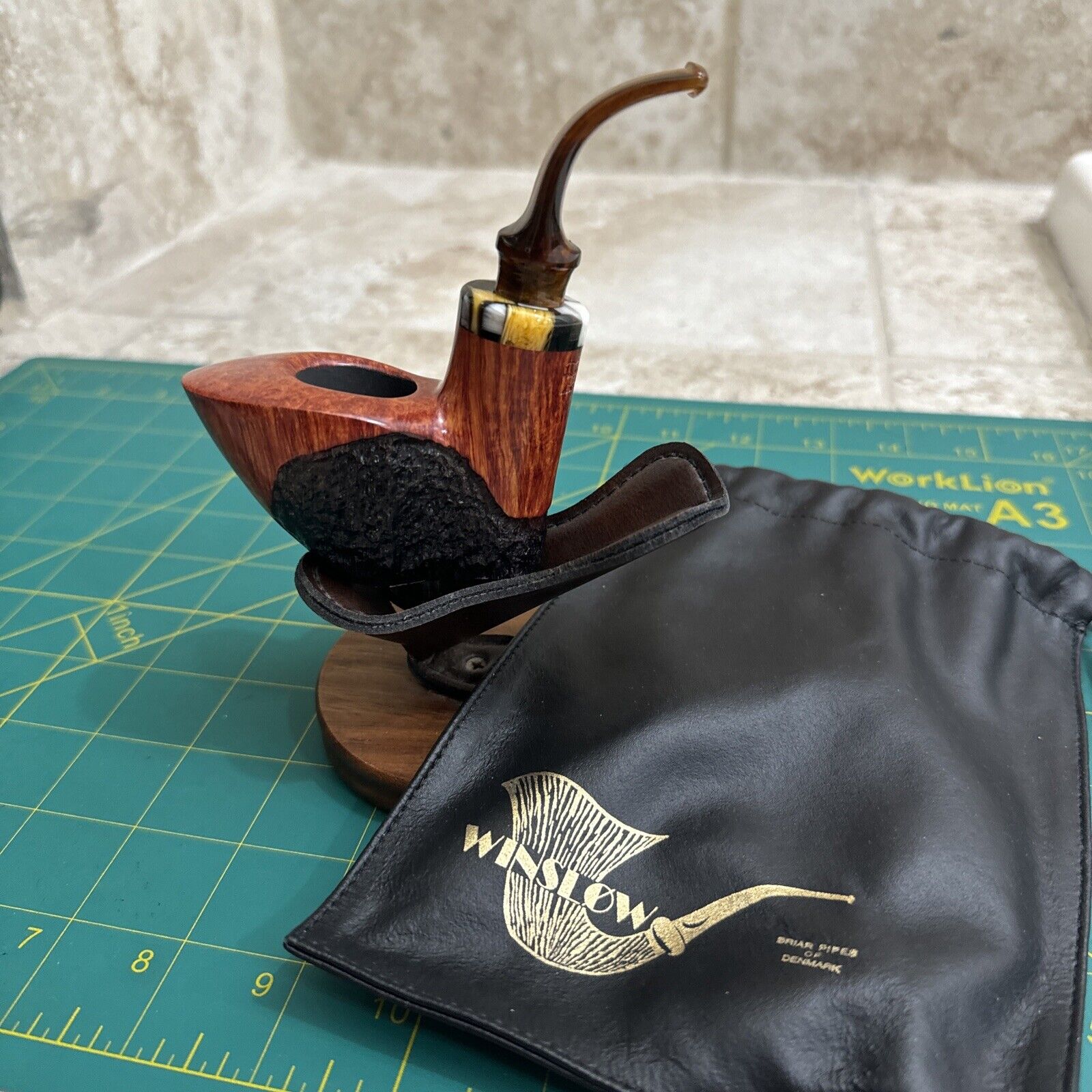 Winslow Tobacco Pipe Grade E Absolutely Stunning Sitter Brand New 9mm
