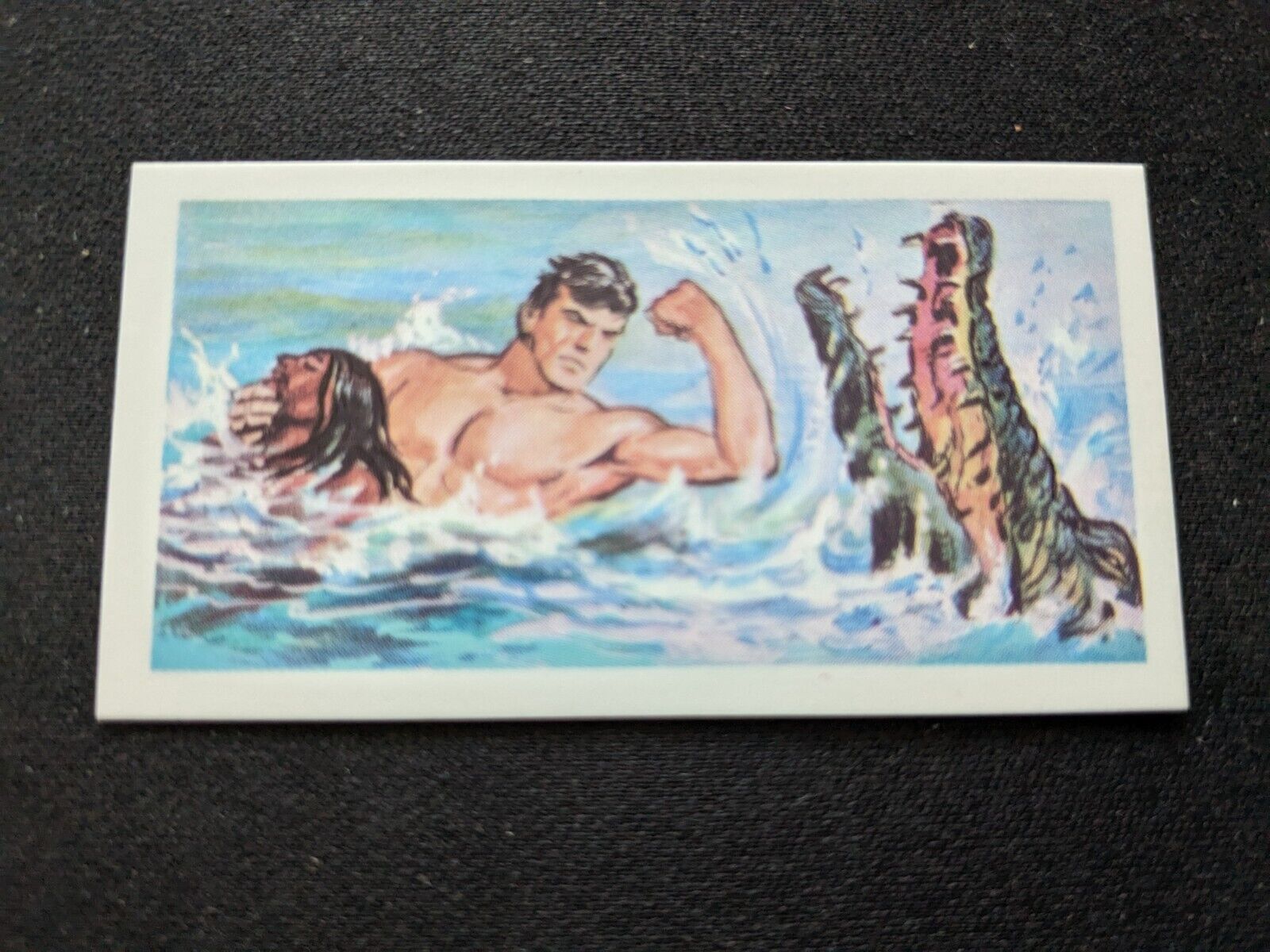 1967 Barratt & Company Tarzan Card  # 27 Cracking the Croc. (NM)
