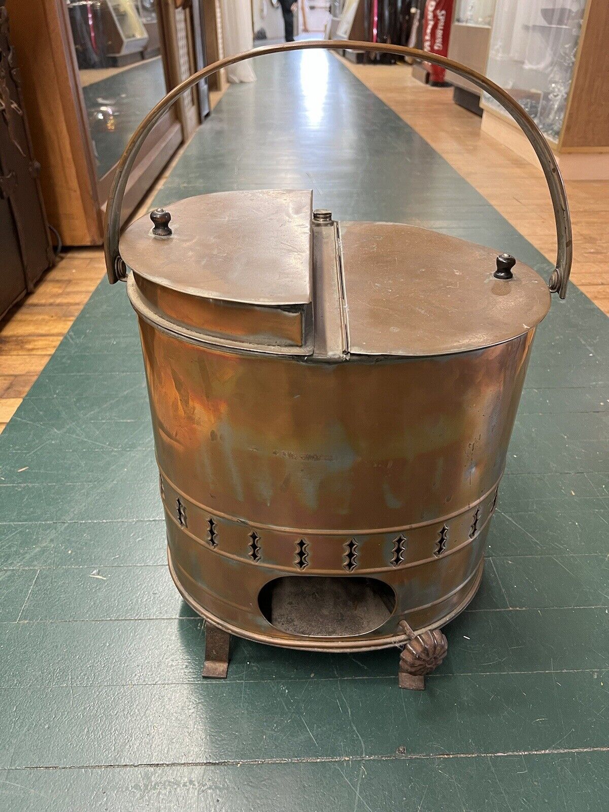 Antique Copper Hotdog Vendor Steamer, From  NYC Great Find Piece Of History