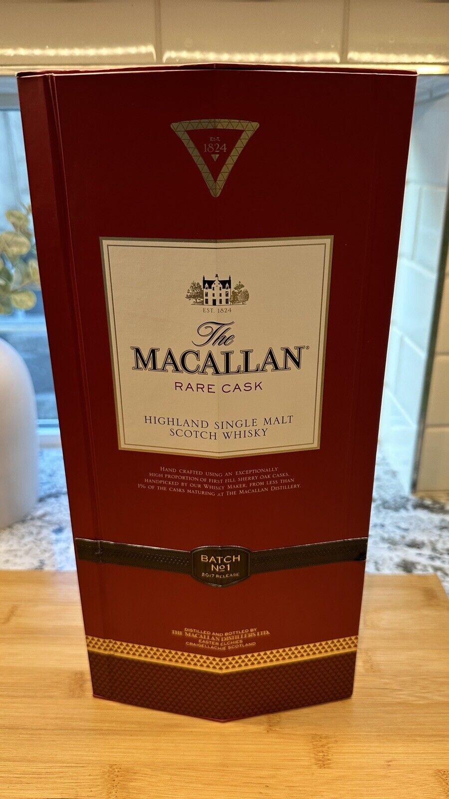 The Macallan Rare Cask Single Malt Scotch Whiskey Empty Bottle & Cork With Box