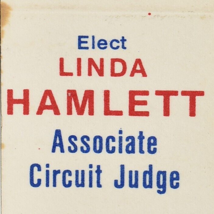 1980s Linda Hamlett Democratic Associate Circuit Judge Audrain County Missouri