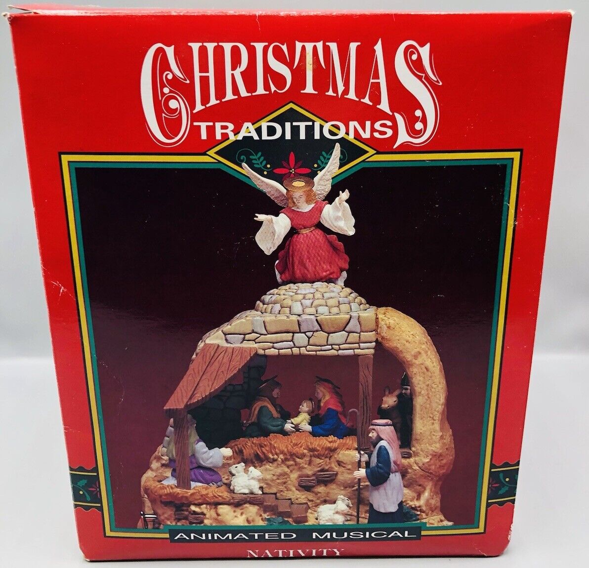 Vtg 1993 Christmas Traditions Animated Musical Nativity Matrix Industries