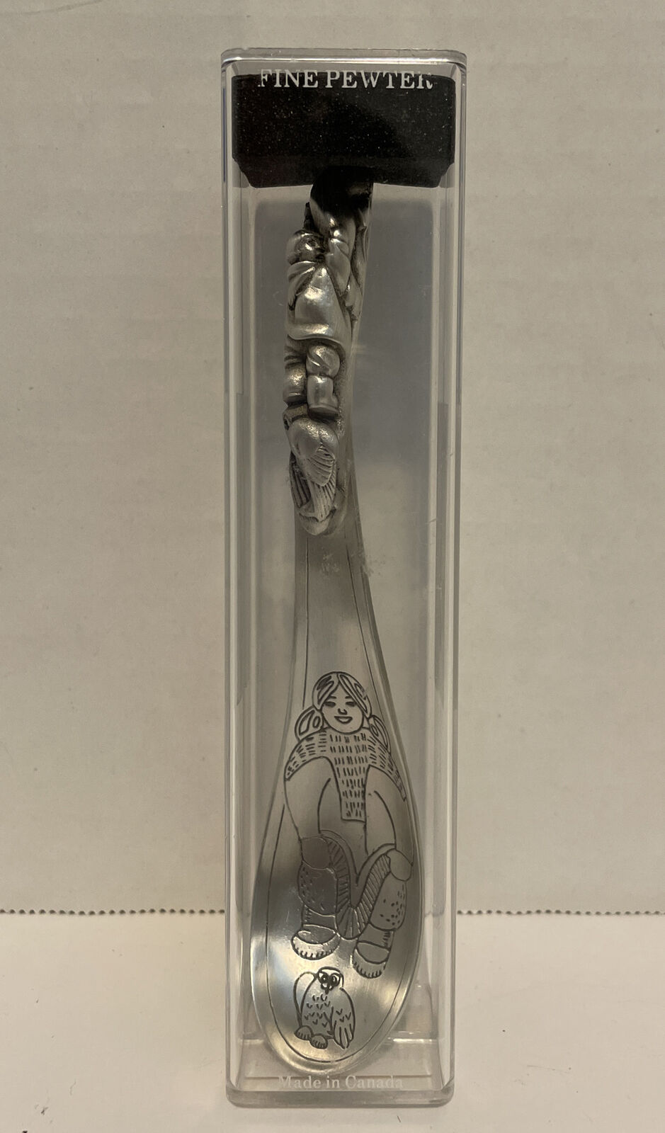 BOMA Fine Pewter Totem Pole Spoon Handle 6\
