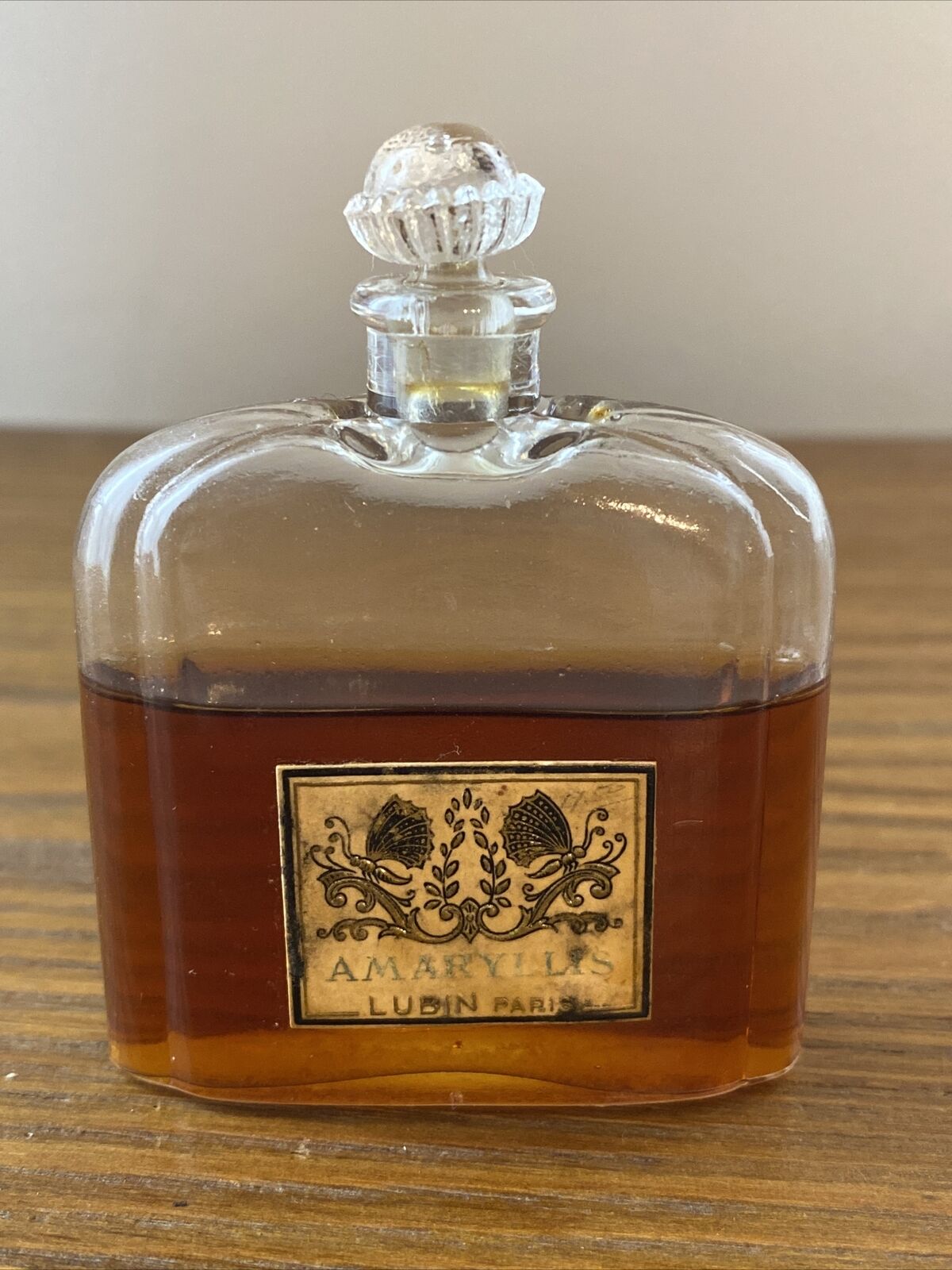 Vintage / Antique Lubin Amaryllis Perfume Splash 60% Full Bottle *READ DISPLAY*