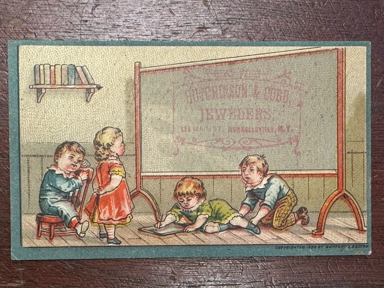 Victorian 1800’s Hutchinson & Cobb Jewelers Trade Card Vintage Advertising