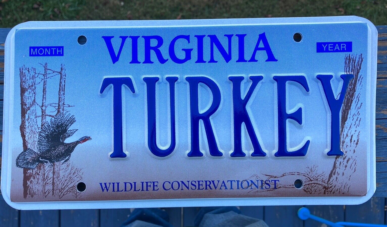Expired Va Virginia Personalized Vanity License Plate Tag TURKEY Man Cave Sign
