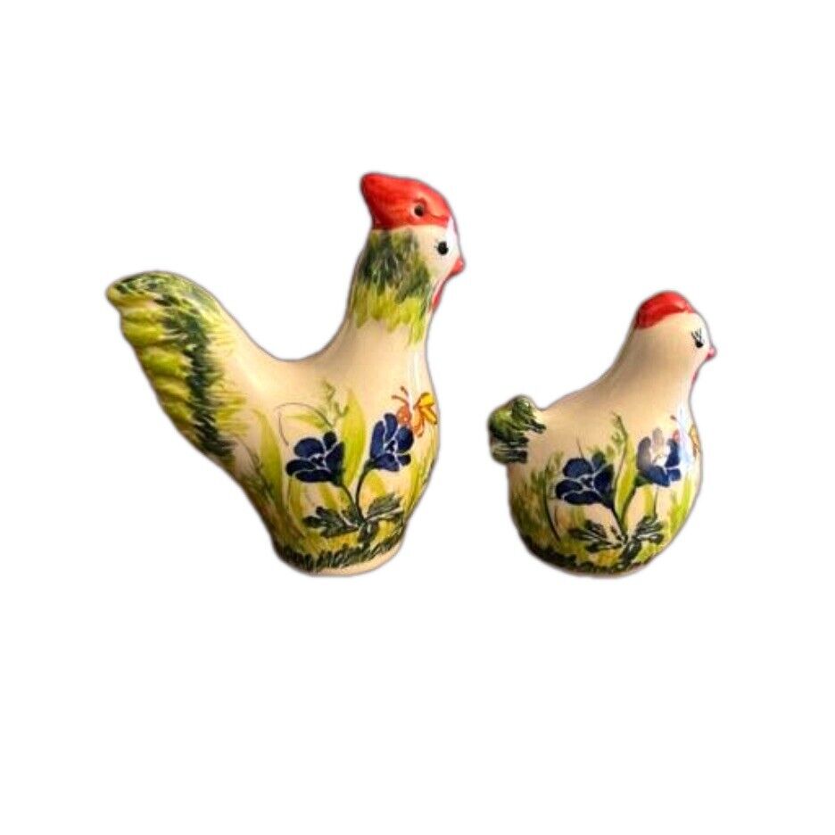 Rooster and Hen Salt & Pepper Shakers from Kalich Poland