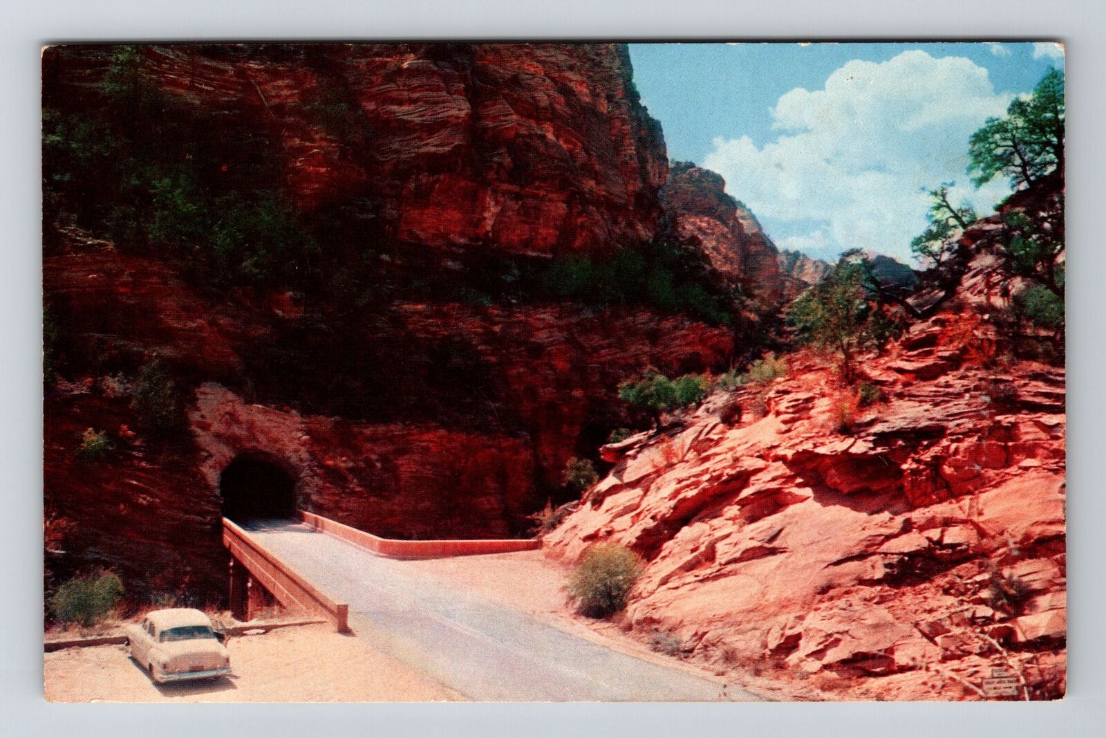 Cedar City UT-Utah, Entrance to Zion Tunnel, National Park, Vintage Postcard