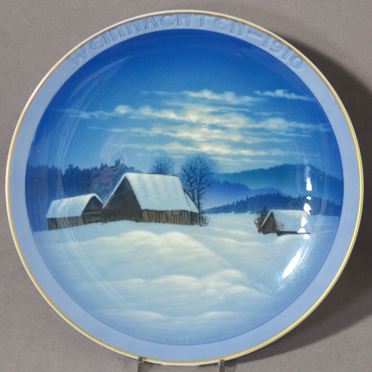 ROSENTHAL 1910 CHRISTMAS WEIHNACHTEN Plate: Winter Peace