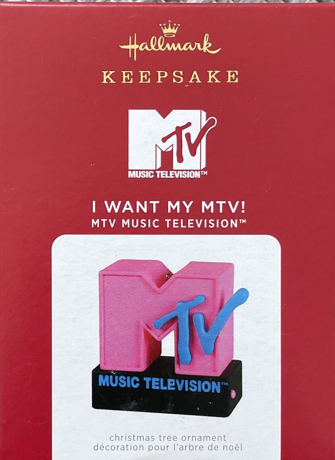 Hallmark Christmas Ornament 2021 MTV Music Television I Want My MTV, Light