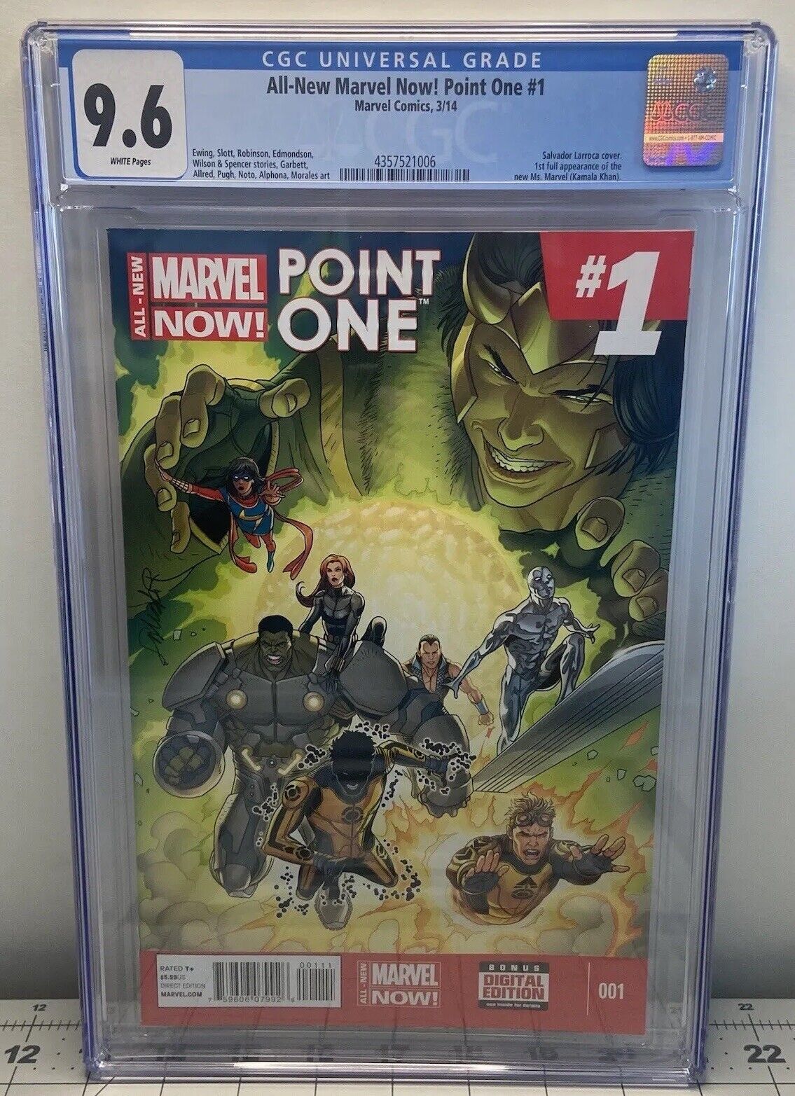 CGC 9.6 ALL-NEW MARVEL NOW POINT ONE #1 1ST APPEARANCE OF KAMALA KHAN MS MARVEL