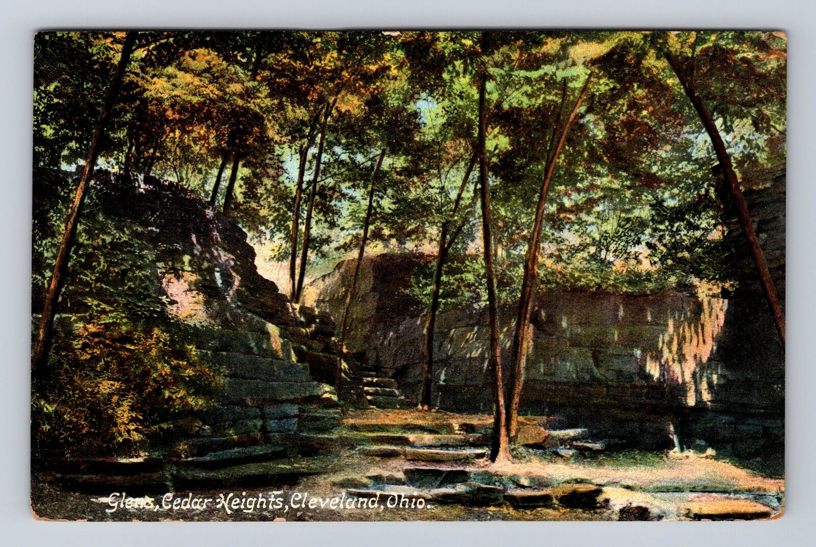 Cleveland OH-Ohio, Glen's Cedar Heights, Antique Vintage c1911 Souvenir Postcard