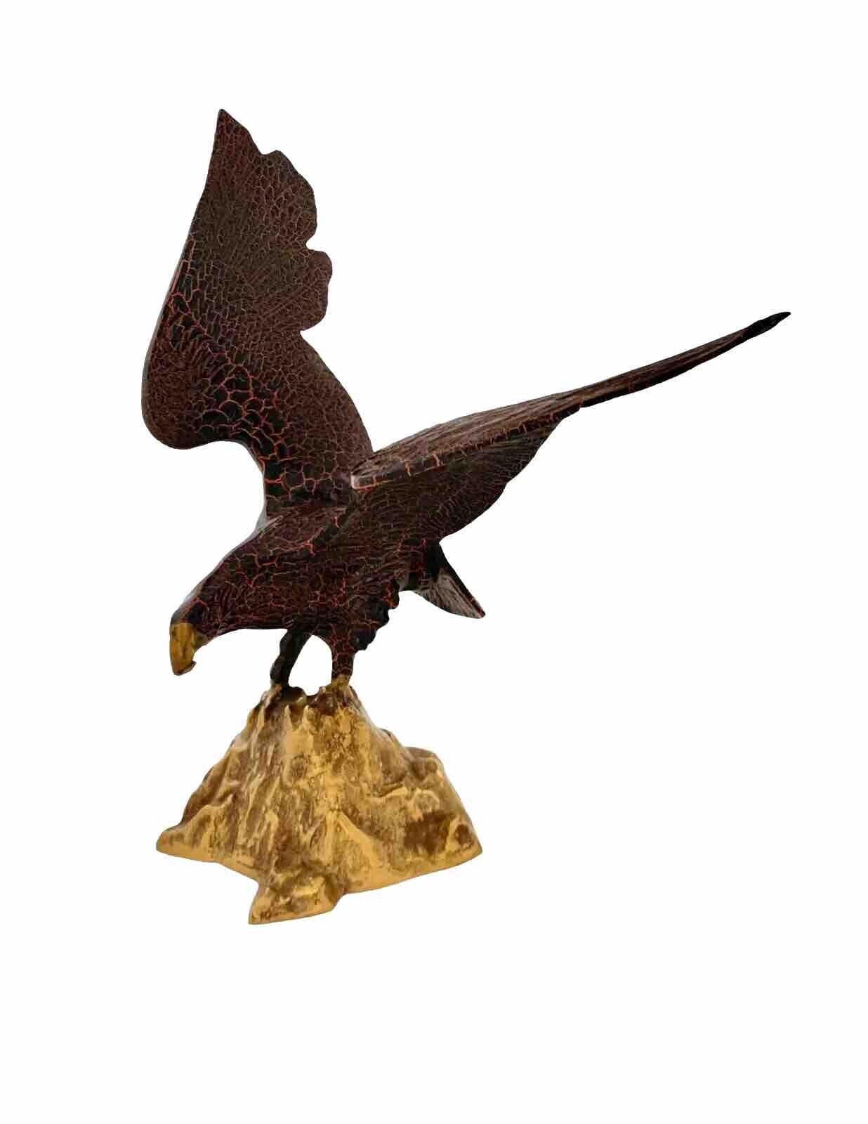 Eagle Statue Bird Brass Figurine Vintage Unique Decor