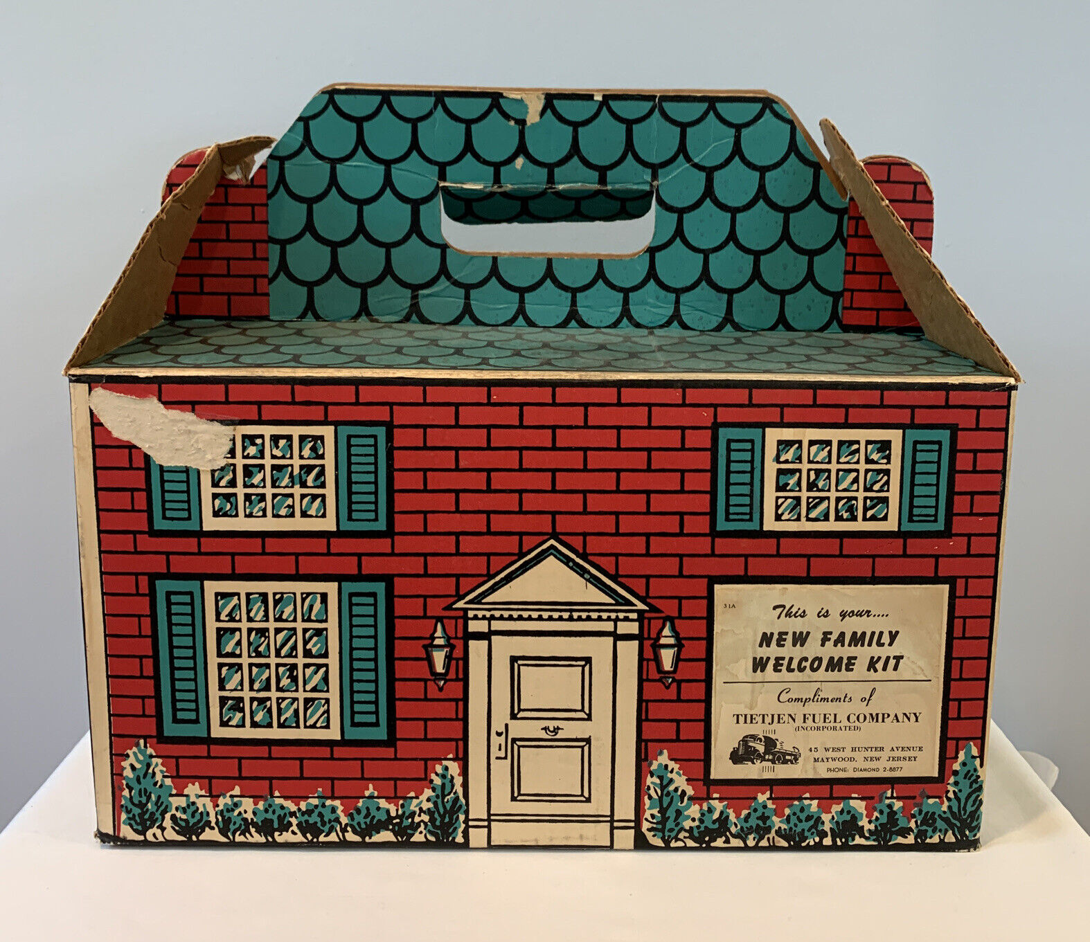 1940s New Family Welcome Kit To Neighborhood Box From Tietjen Fuel Company NJ