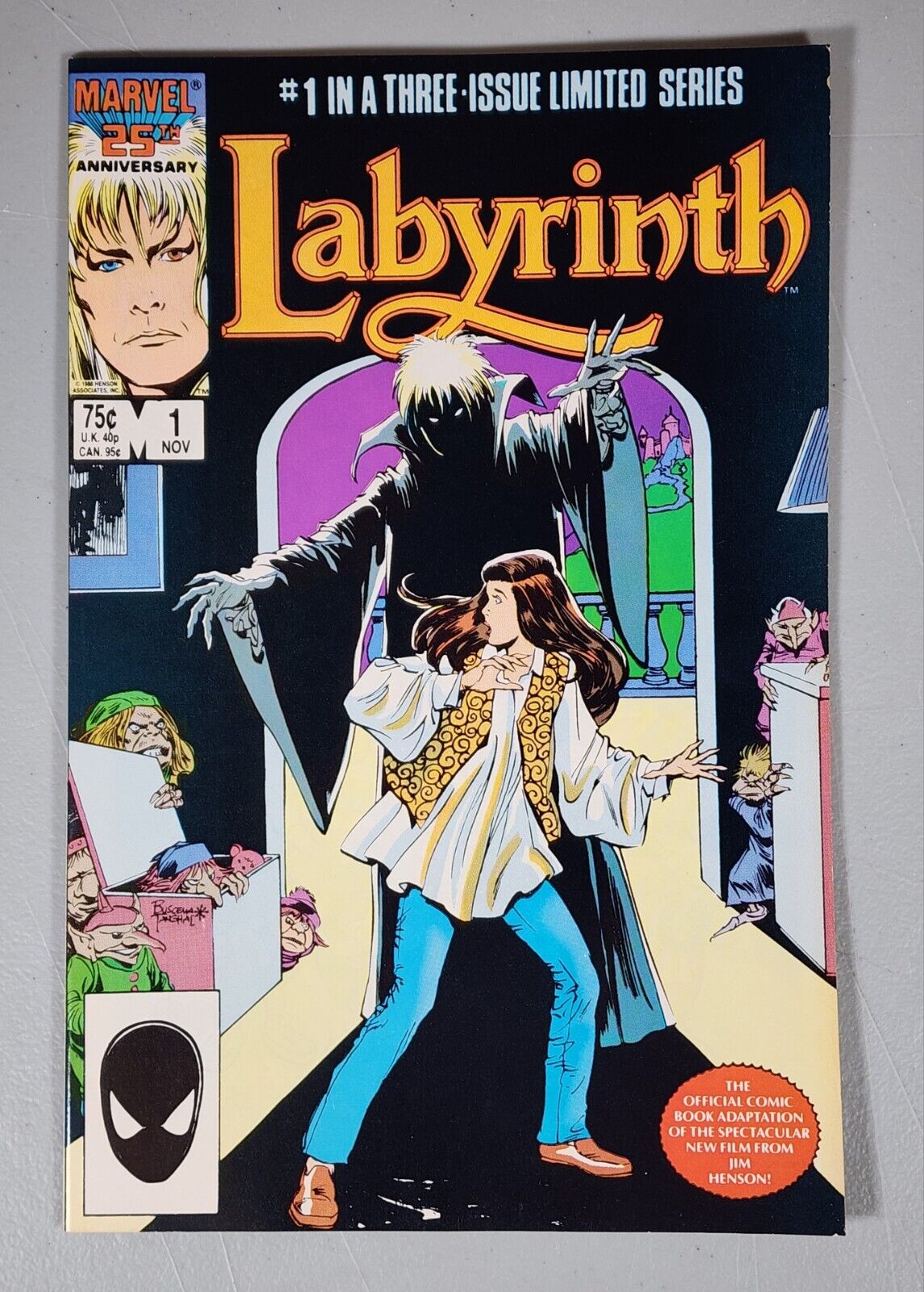Labyrinth #1 Marvel Comic 1986 High Mid David Bowie LABYRINTH Movie