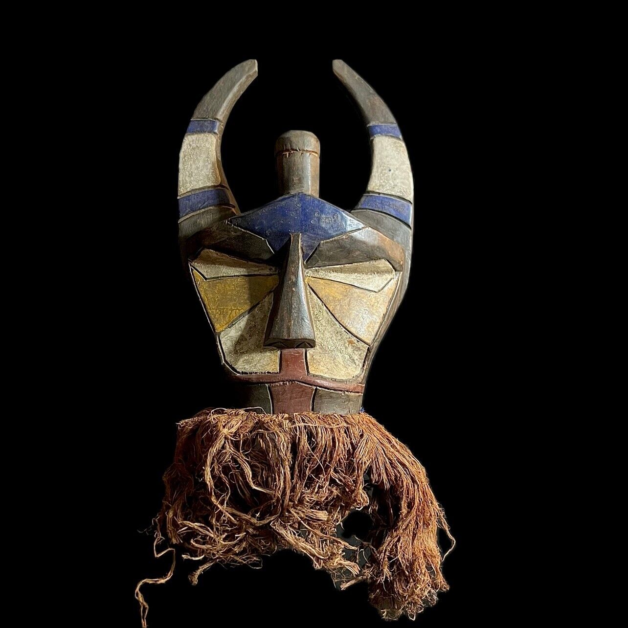 African Nigeria Rare Age and Use Eket Mask wall mask Traditional masque-G1223