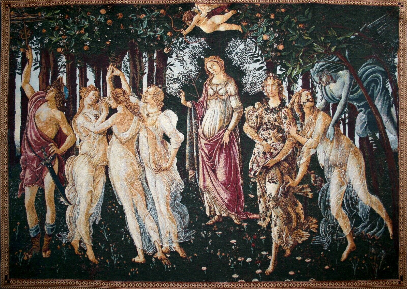Tapestry   Wall hanging the Spring made in Italy 38x54