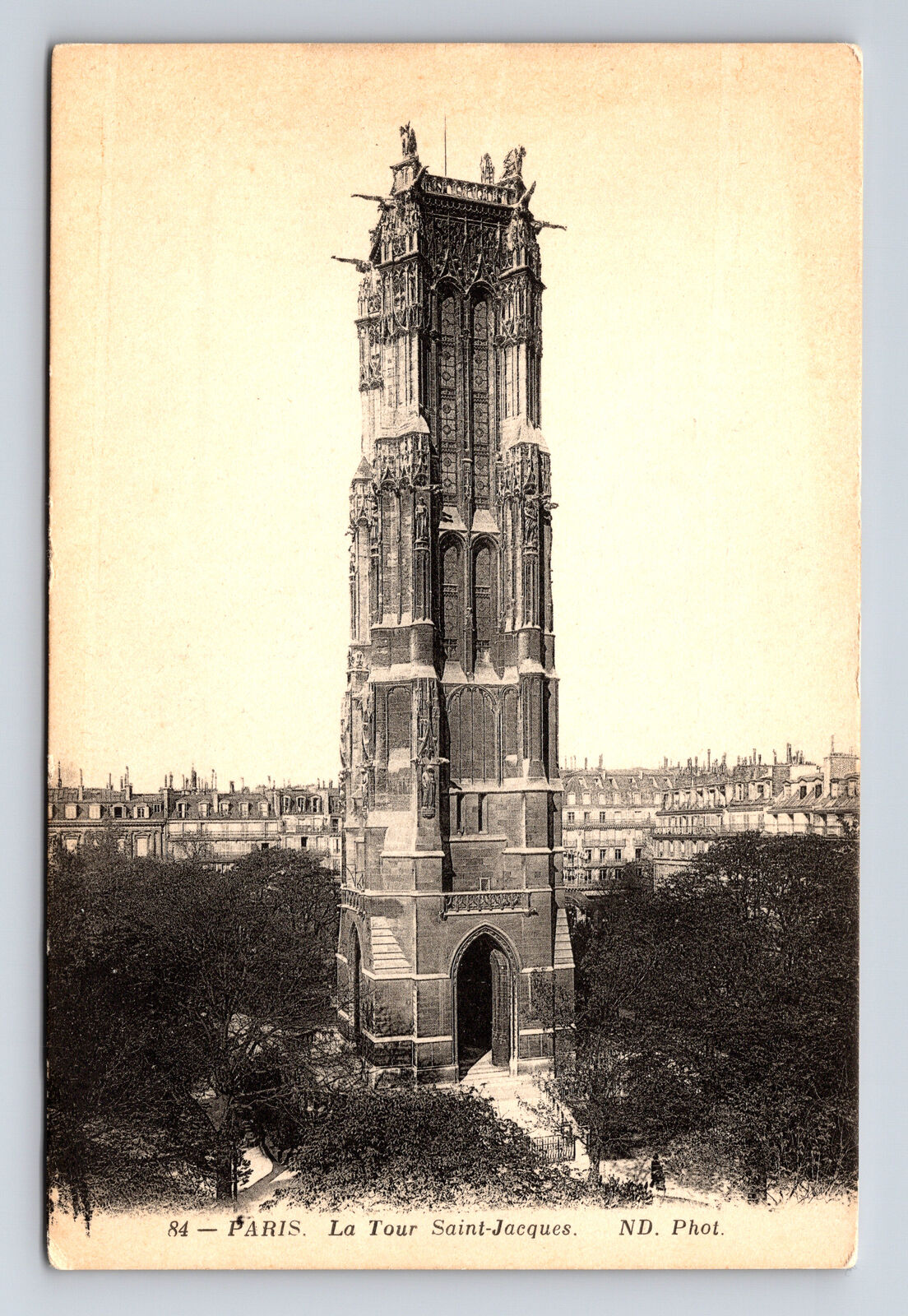 Tour Saint-Jacques Tower Paris France ND Phot Neurdein Freres Postcard
