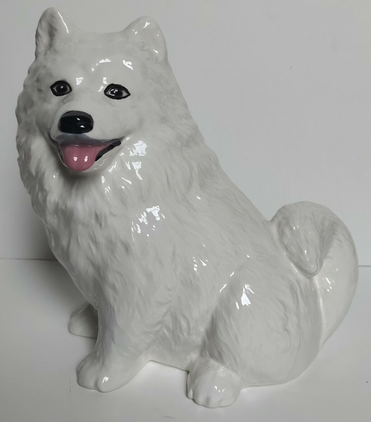Collectible Vintage Samoyed Dog Figurine - Glazed - From Georgie's Cermamics