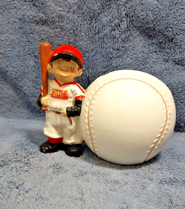 Vintage Ceramic Planter Little Boy Baseball Player  NAPCO Ware  Made in Japan