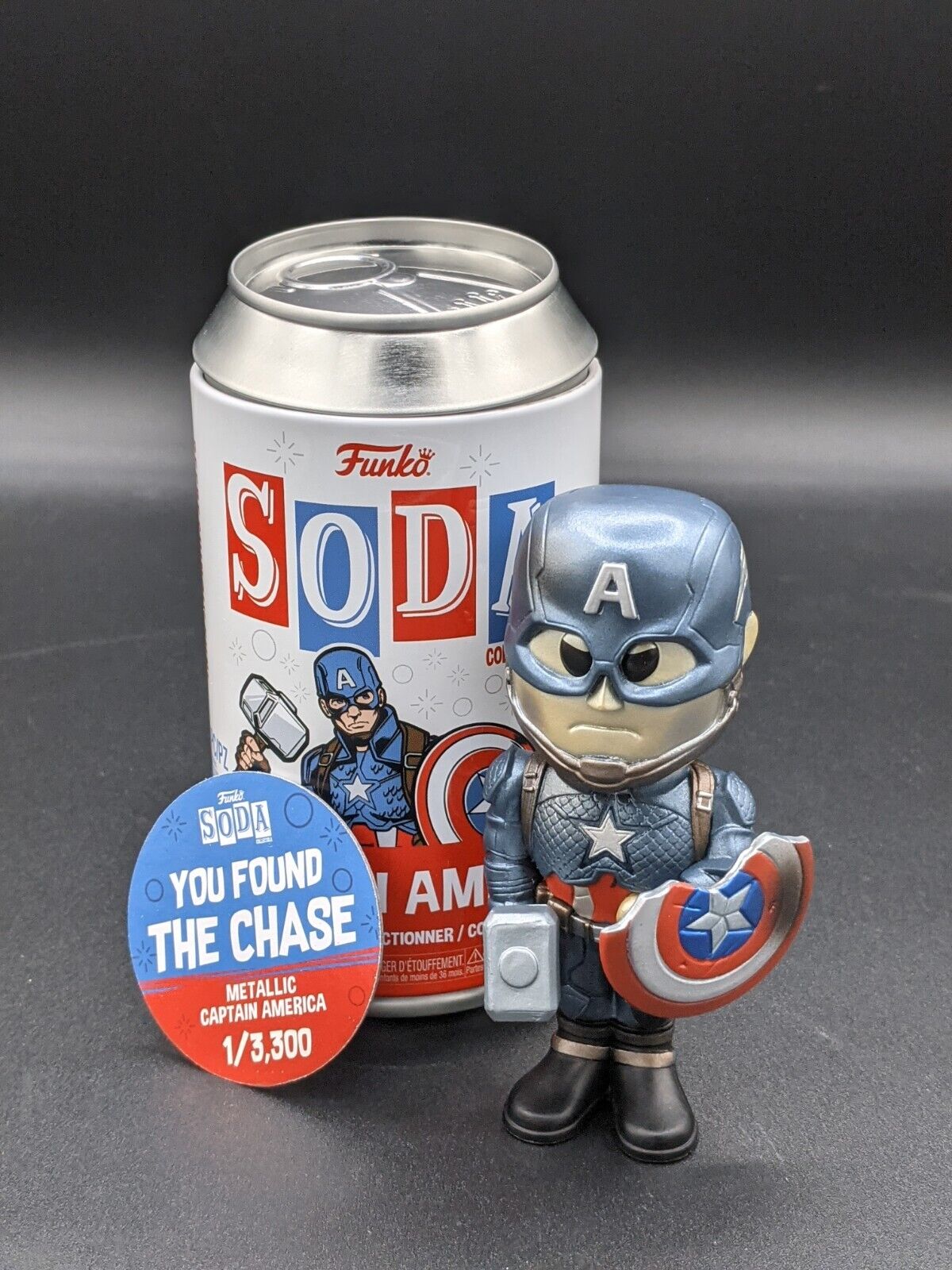 Funko Soda Chase Captain America Avengers Endgame EE Exclusive Limited 1/3,300