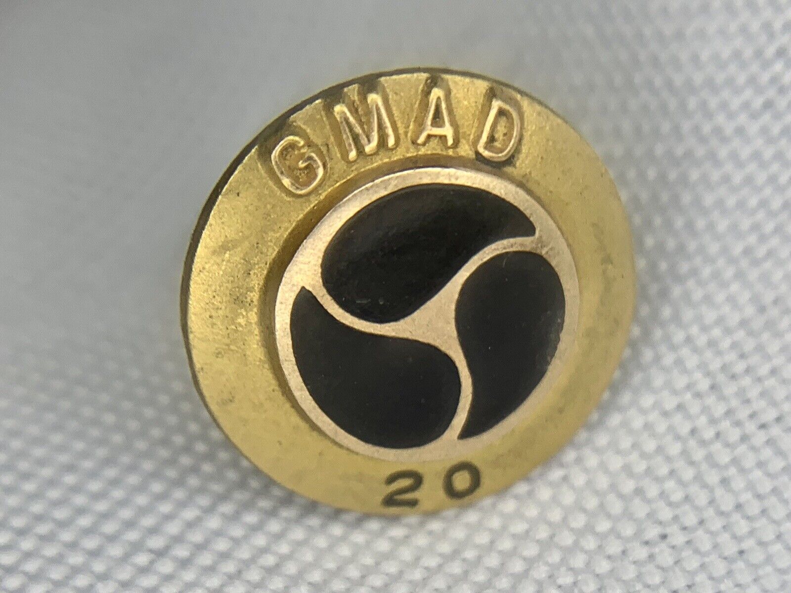 Vintage 1960s GMAD General Motors Assembly Division 20 Year Service Pin 1/10 10K
