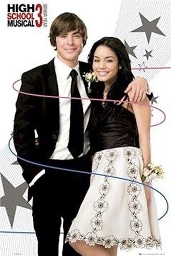 HIGH SCHOOL MUSICAL 3 ~ COUPLE ~ 24x36 DISNEY POSTER ~ NEW/ROLLED Zac Efron