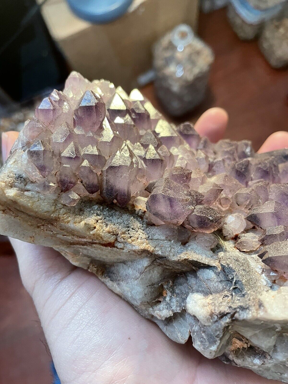 Rare Double Terminated Skeletal Amethyst Cluster