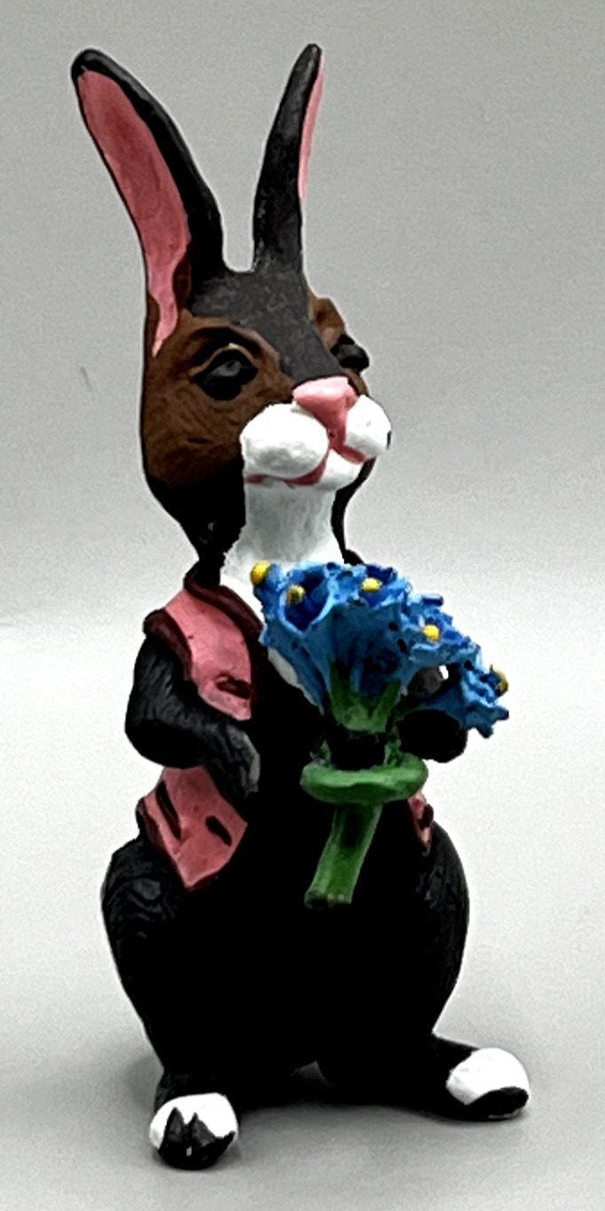 Heirloom Edition Redl Factory Vienna Bronze Easter Rabbit and Full body Painted
