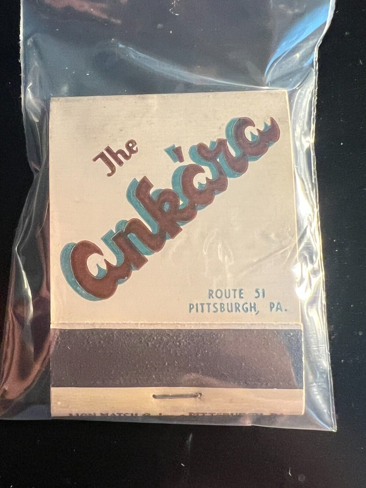 VINTAGE MATCHBOOK - THE ANKARA - ROUTE 51 - PITTSBURGH, PA - UNSTRUCK