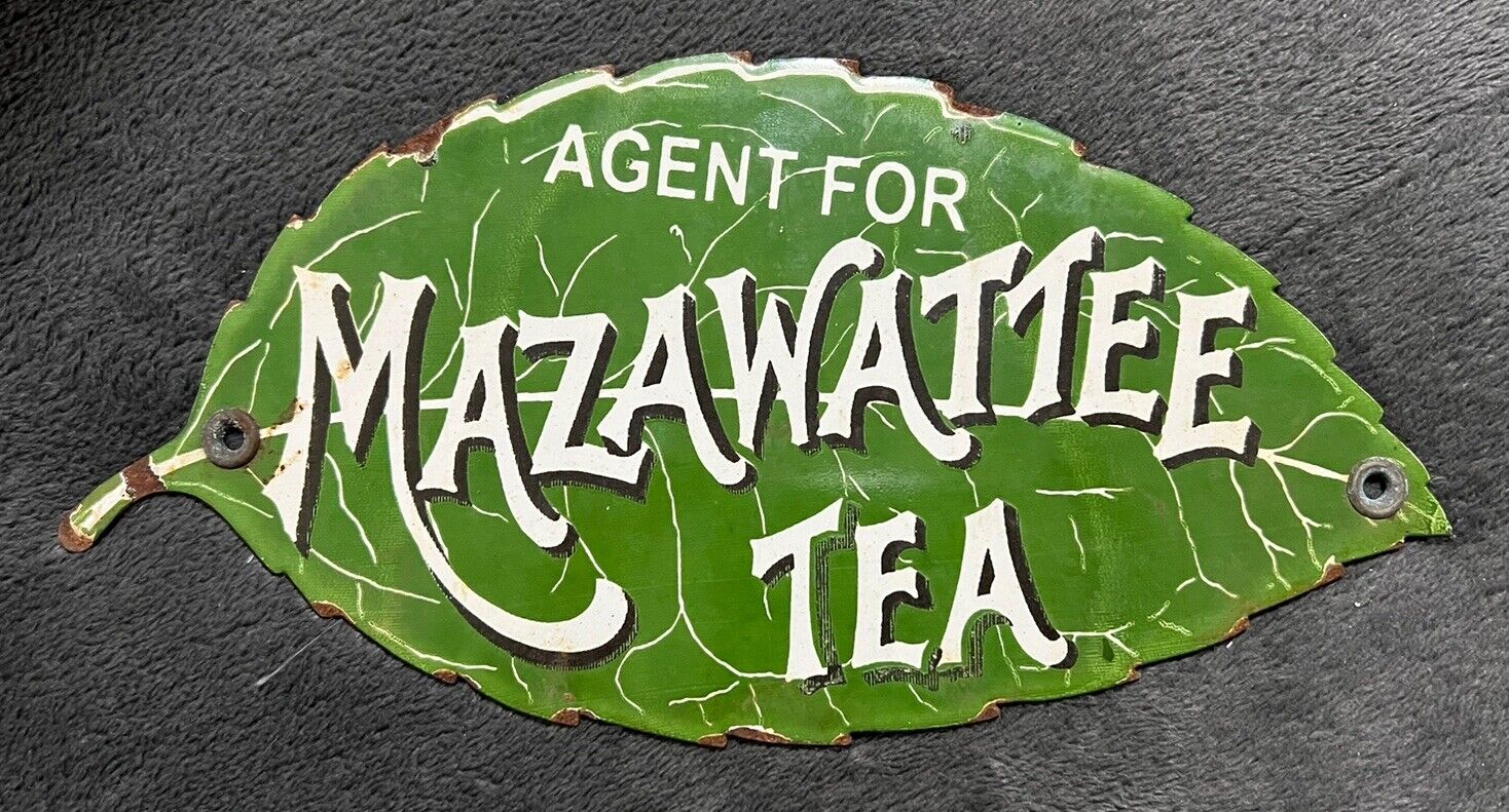 Vintage “Agent For Mazawattee Tea Leaf” Sign