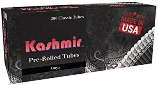 Kashmir Pre-Rolled Classic Cigarette Tubes Onyx Patent Pending Filter Design 200
