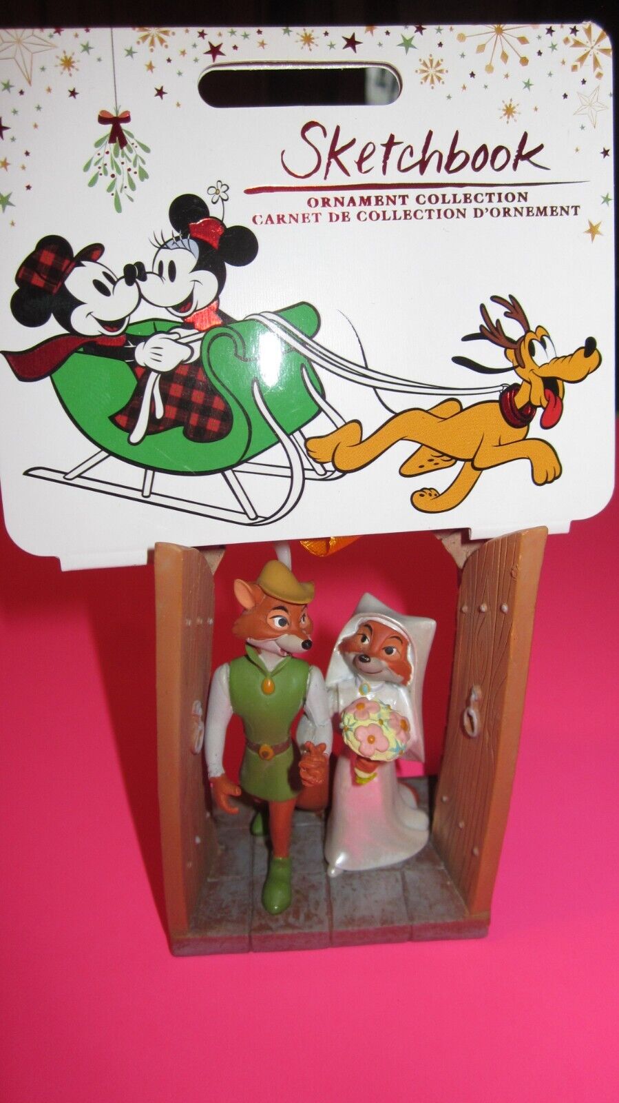 Disney Robin Hood & Maid Marian Wedding Christmas Sketchbook Ornament