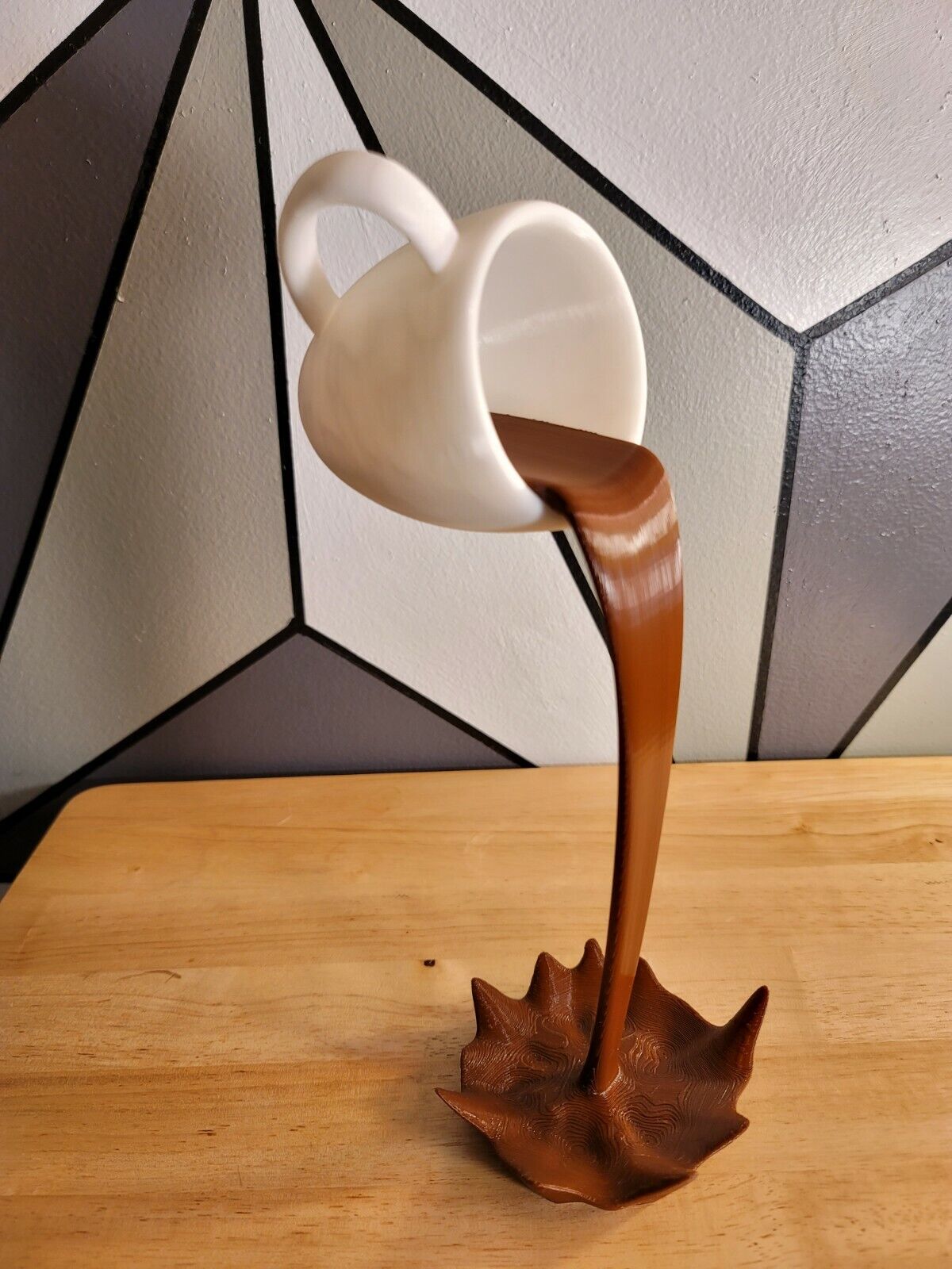 Floating coffee cup art sculpture | home decor | kitchen decorations | mug | Tea