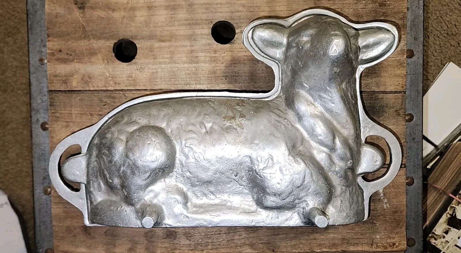 Antique Large Lamb Ice Cream/ Chocolate Candy Mold Sign All Offers Considered 