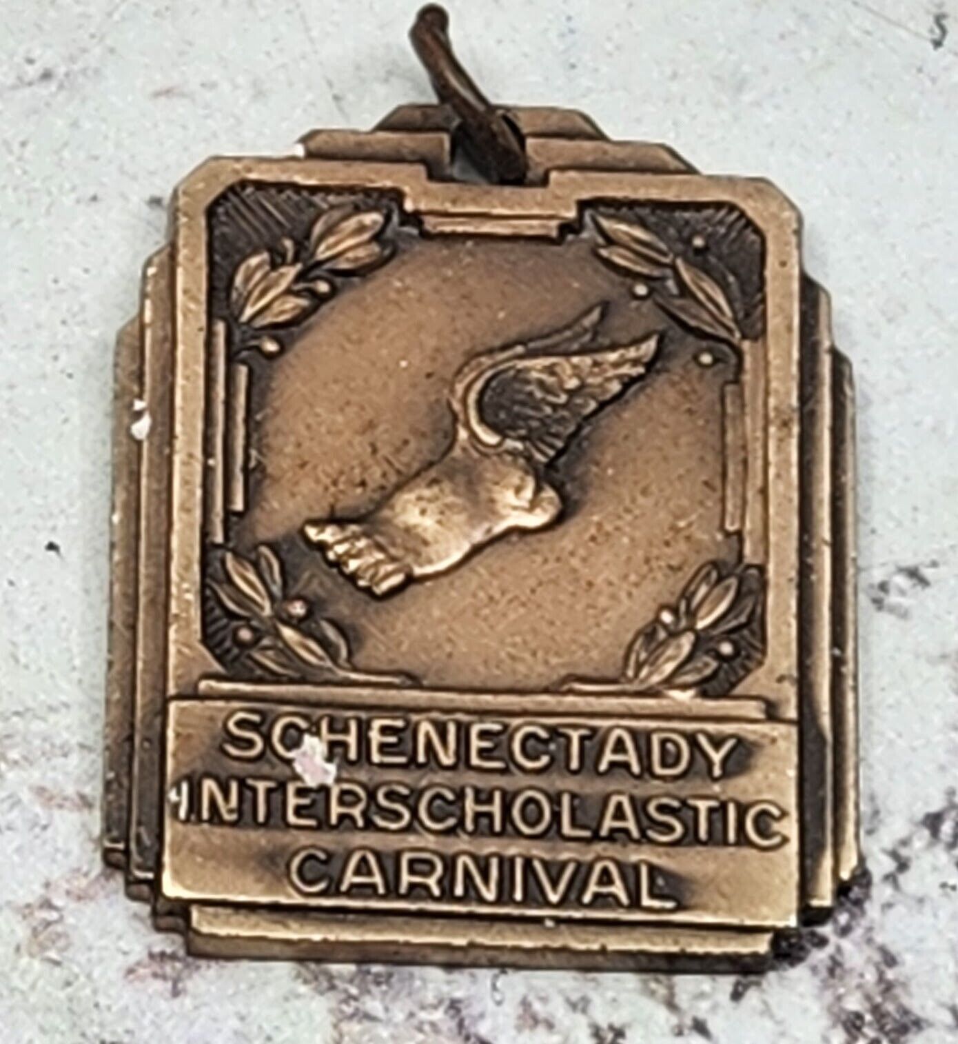 Vintage  Balfour Pendant Schenectady Interscholastic Carnival Winged Foot NY
