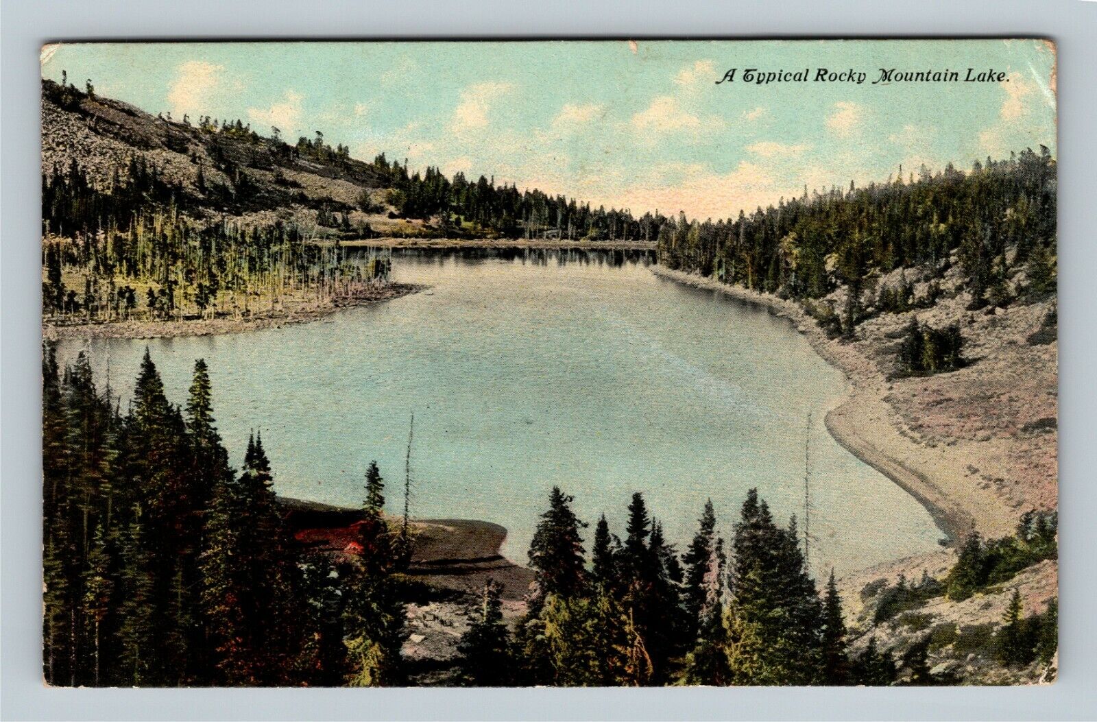 A Typical Rocky Mountain Lake, c1912 Vintage Postcard