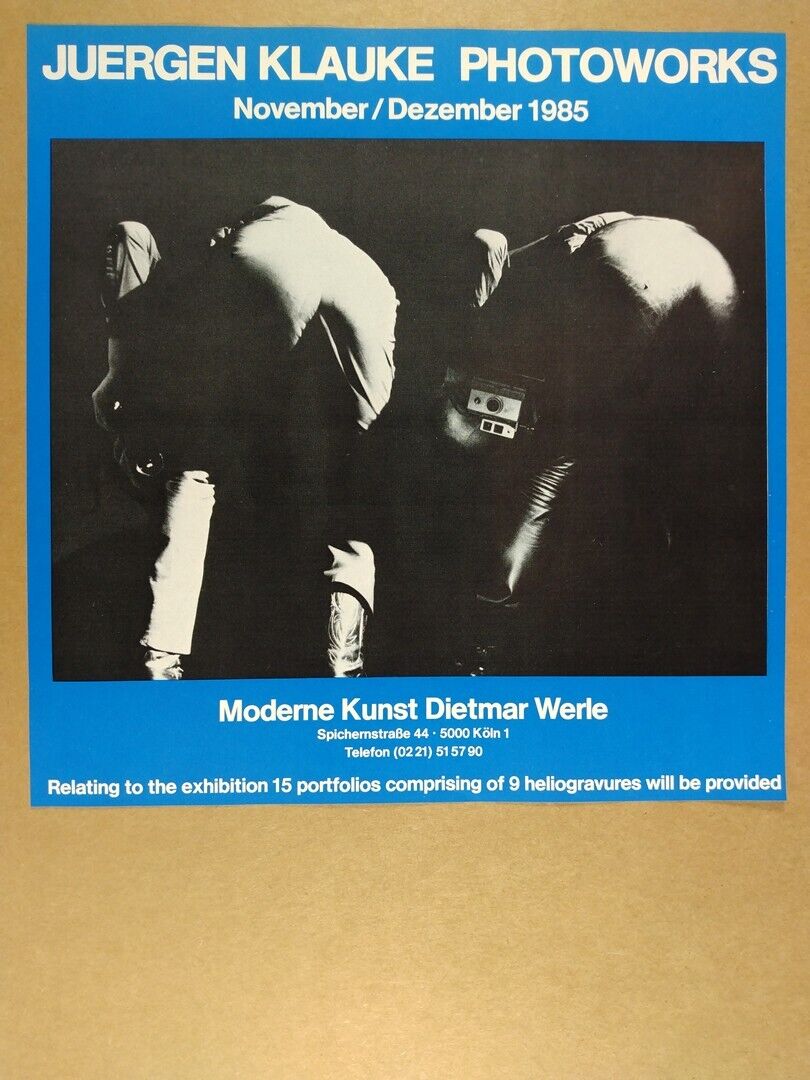 1985 Juergen Klauke Photoworks Exhibition vintage print Ad