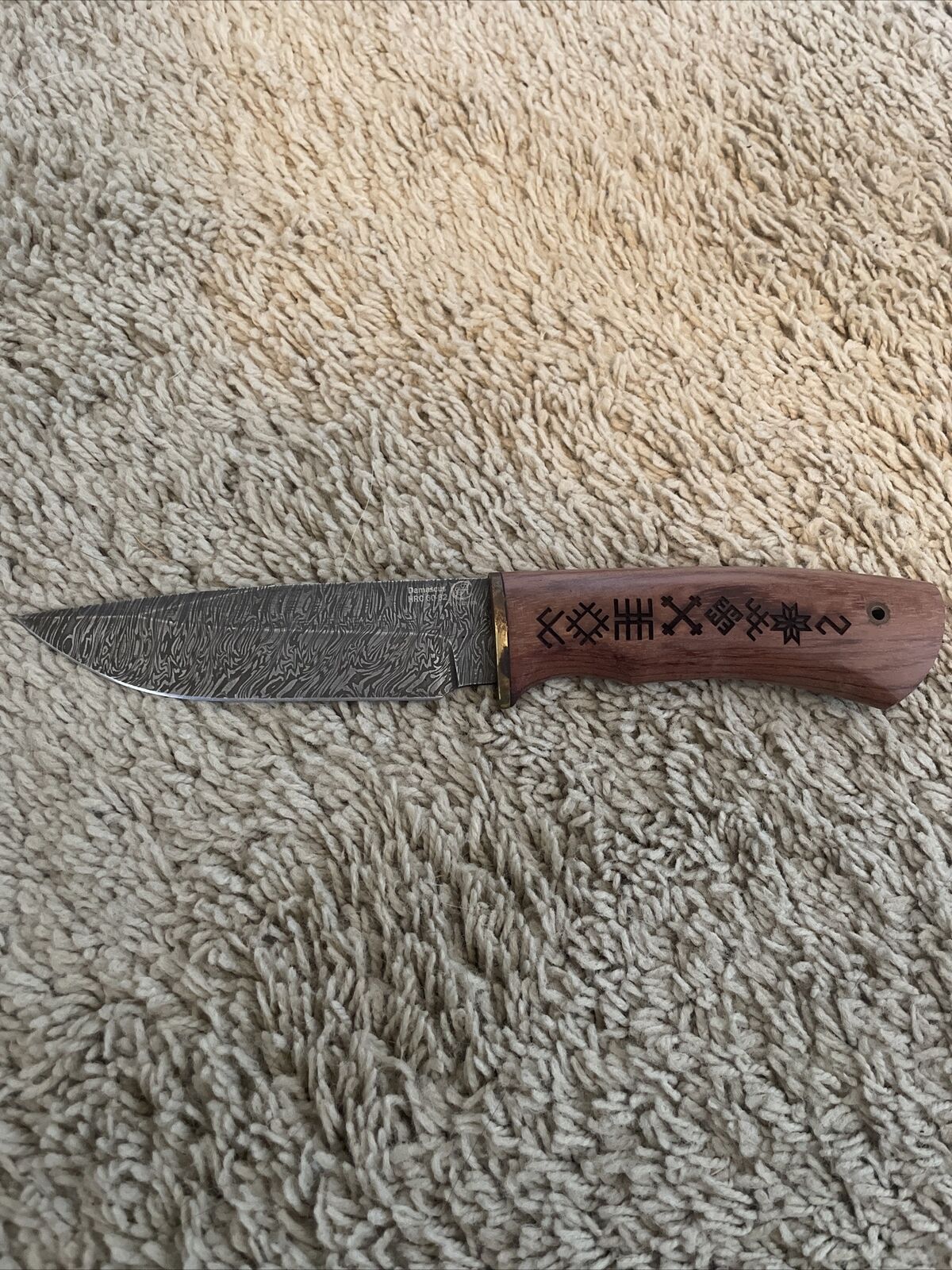 Fixed Blade Knife Pagan Carvings