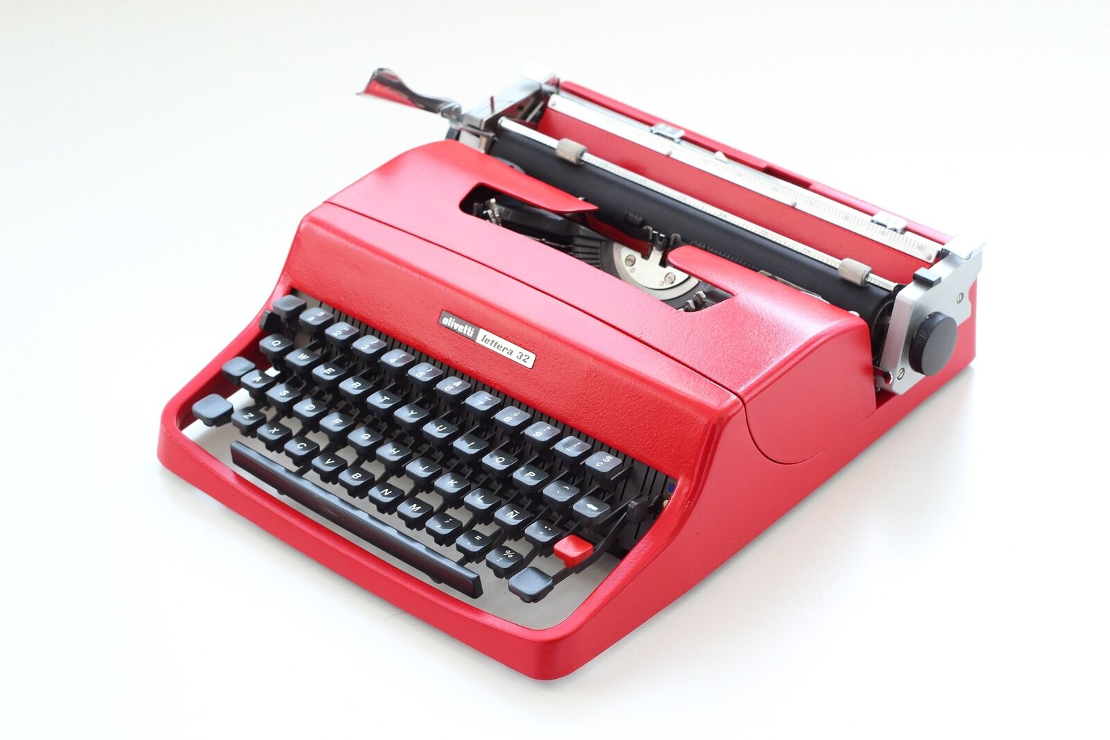 SALE - Olivetti Lettera 32 Red Typewriter, Vintage, Professionally Serviced