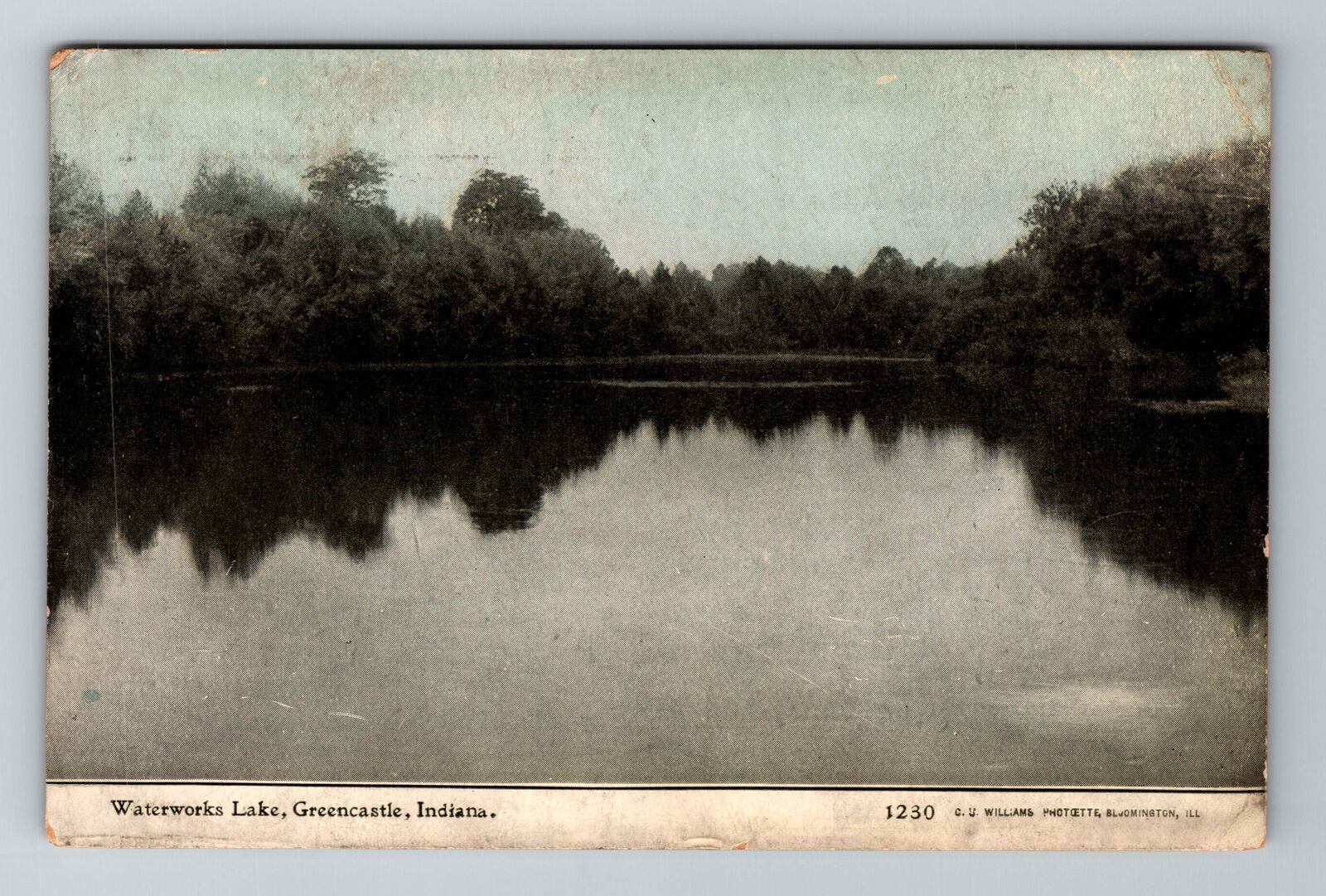 Greencastle, IN-Indiana, Waterworks Lake Antique c1911, Vintage Postcard
