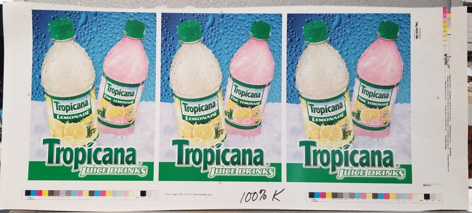 Tropicana Lemonade Bottle Preproduction Advertising Art Work Juice Drinks 2004